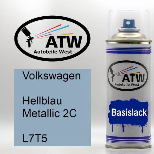 Volkswagen, Hellblau Metallic 2C, L7T5: 400ml Sprühdose, von ATW Autoteile West.